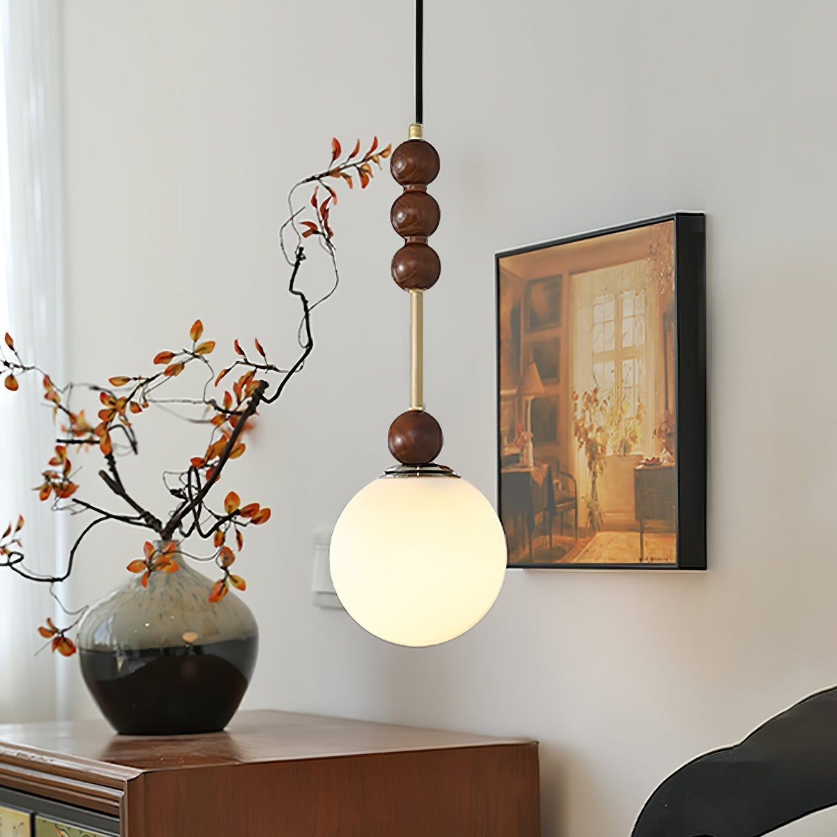 Coriora Suspension Minimaliste en Bois