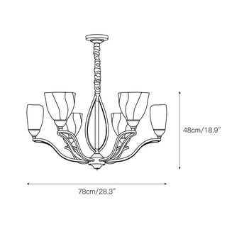 Dvaluvyj Postmodern Luxe Laiton Métal Verre Lustre