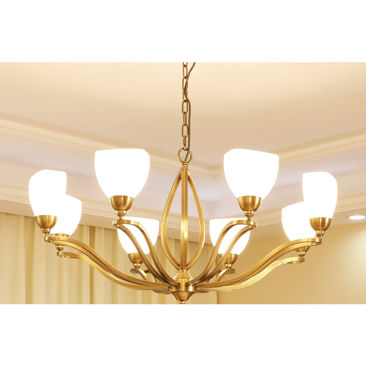 Dvaluvyj Postmodern Luxe Laiton Métal Verre Lustre
