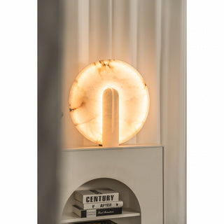 Yavren Lampe de Table en Albâtre