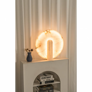 Yavren Lampe de Table en Albâtre