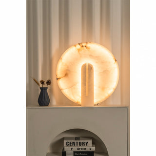 Yavren Lampe de Table en Albâtre
