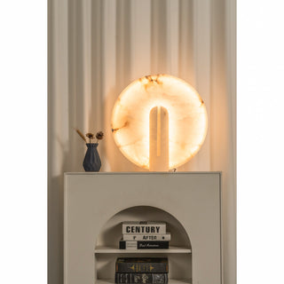 Yavren Lampe de Table en Albâtre