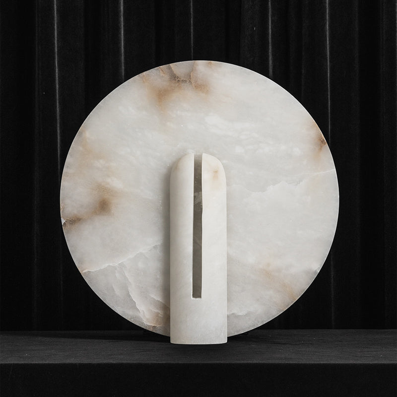 Yavren Lampe de Table en Albâtre