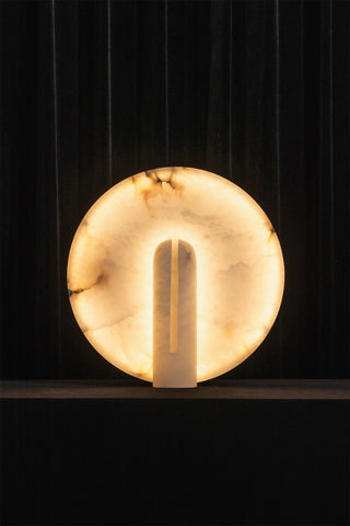 Yavren Lampe de Table en Albâtre