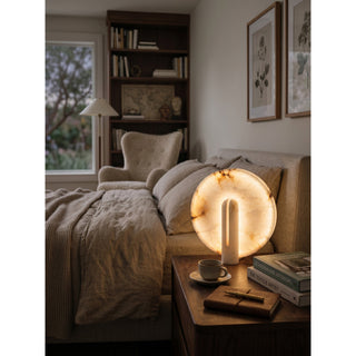 Yavren Lampe de Table en Albâtre