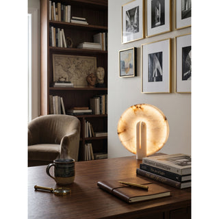 Yavren Lampe de Table en Albâtre