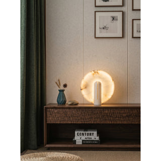 Yavren Lampe de Table en Albâtre