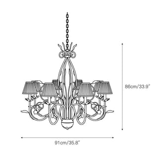 Gloruvyj Individuel Créativité Laiton Tissu Lustre