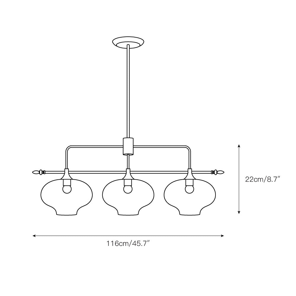 Himinuvyj Moderne Minimaliste Métal Verre Suspension