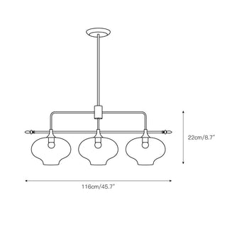 Himinuvyj Moderne Minimaliste Métal Verre Suspension