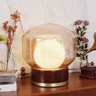 Brinox Lampe de Table en Bois Artistique