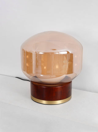 Brinox Lampe de Table en Bois Artistique