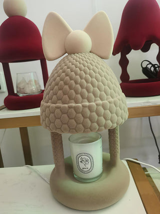 Zarinil Flocked Resin Playful Table Lamp-Neutral Decor