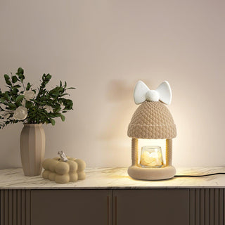 Zarinil Flocked Resin Playful Table Lamp-Neutral Decor