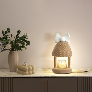 Zarinil Flocked Resin Playful Table Lamp-Neutral Decor