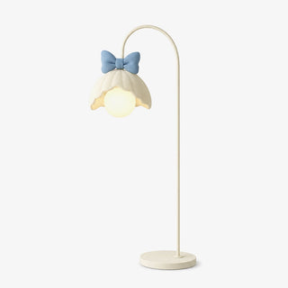Bow Trim Petal Shade Floor Lamp-Neutral Decor