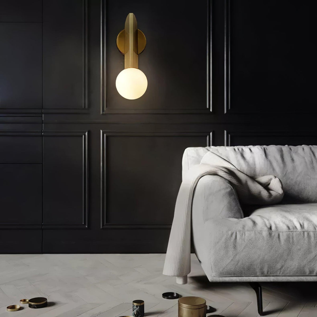 Casiane Applique Murale Globe en Verre Sculptural