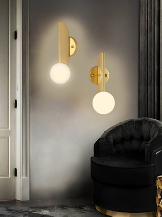 Lustra Applique Murale Globe en Verre Sculptural
