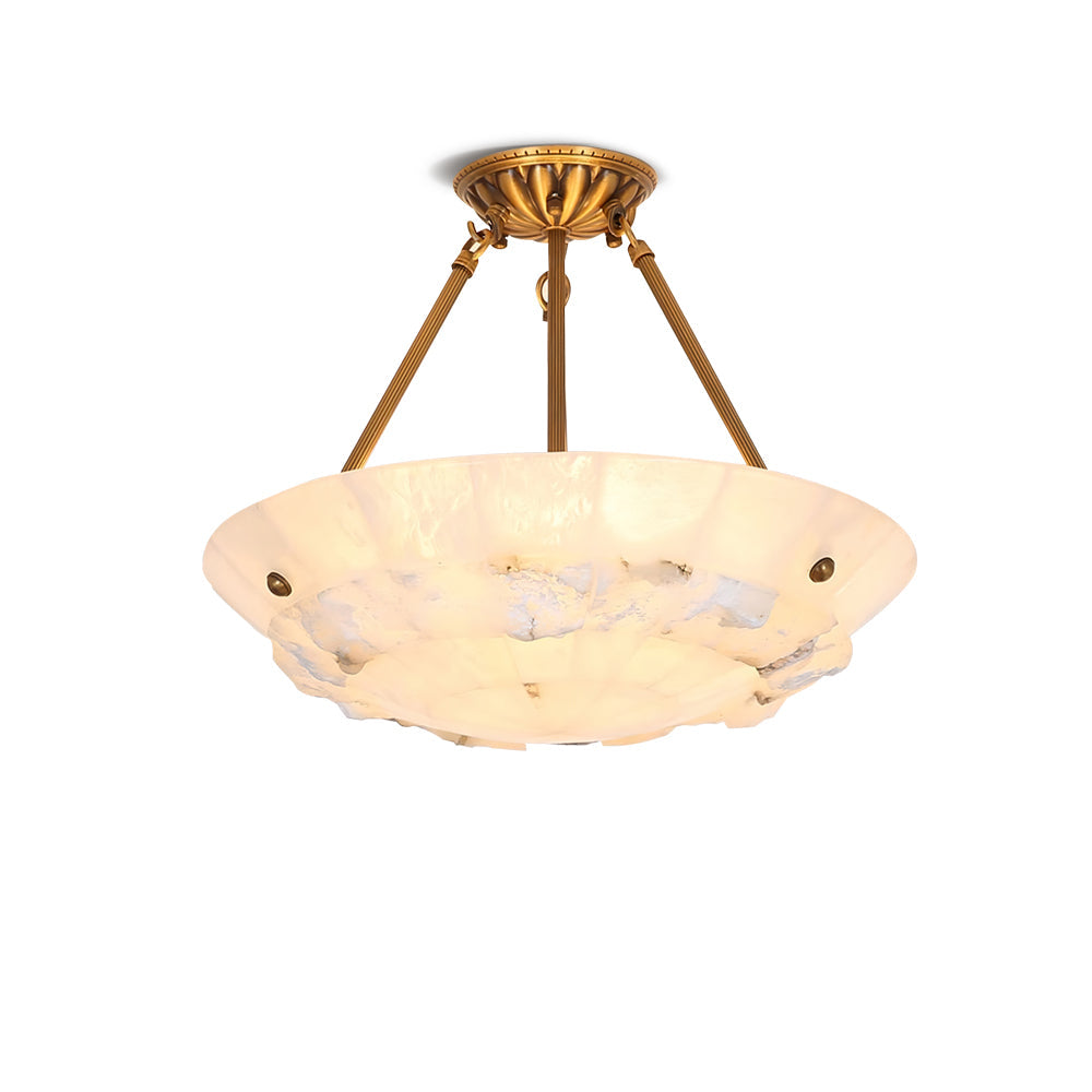 Nomen Bowl Pendant Lamp Alabaster Elegance-Neutral Decor