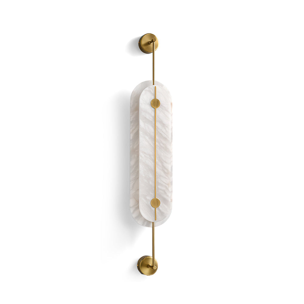 Brace Alabaster Wall Lamp in a modern living room setting.