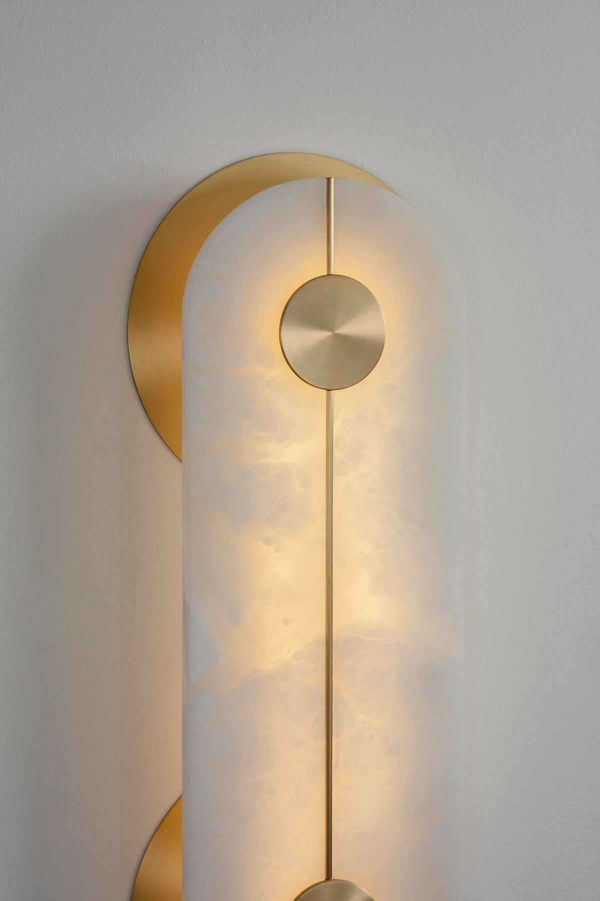 Auriel Moderne Minimaliste Laiton Albâtre Applique Murale