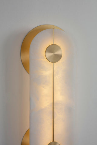 Auriel Moderne Minimaliste Laiton Albâtre Applique Murale