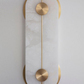 Auriel Moderne Minimaliste Laiton Albâtre Applique Murale