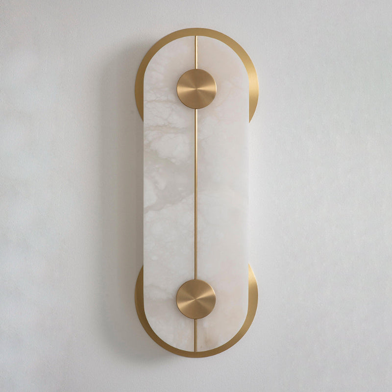 Auriel Moderne Minimaliste Laiton Albâtre Applique Murale