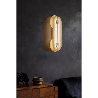 Auriel Moderne Minimaliste Laiton Albâtre Applique Murale