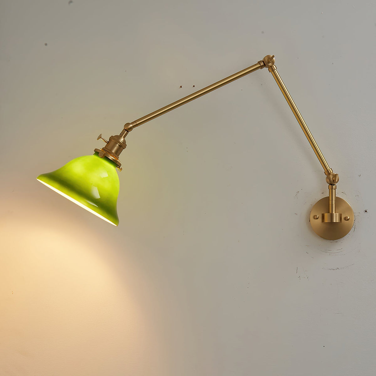 The lamp positioned for ambient lighting.