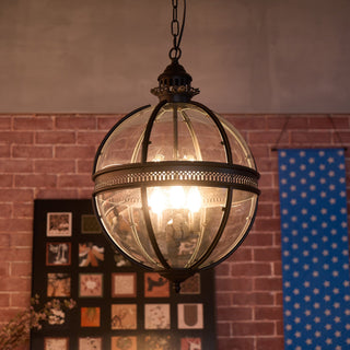 Svelte Suspension en Verre Vintage Industriel