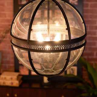 Svelte Suspension en Verre Vintage Industriel