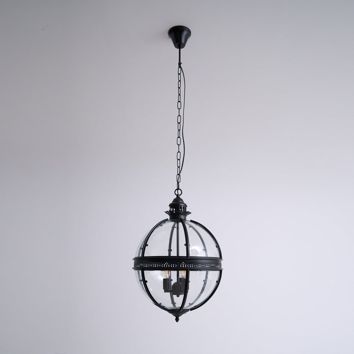 Svelte Suspension en Verre Vintage Industriel