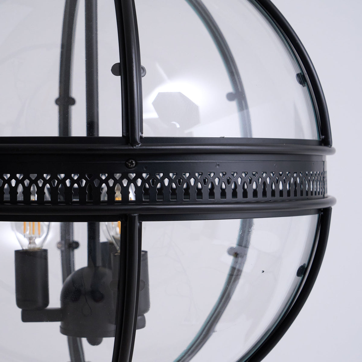 Svelte Suspension en Verre Vintage Industriel