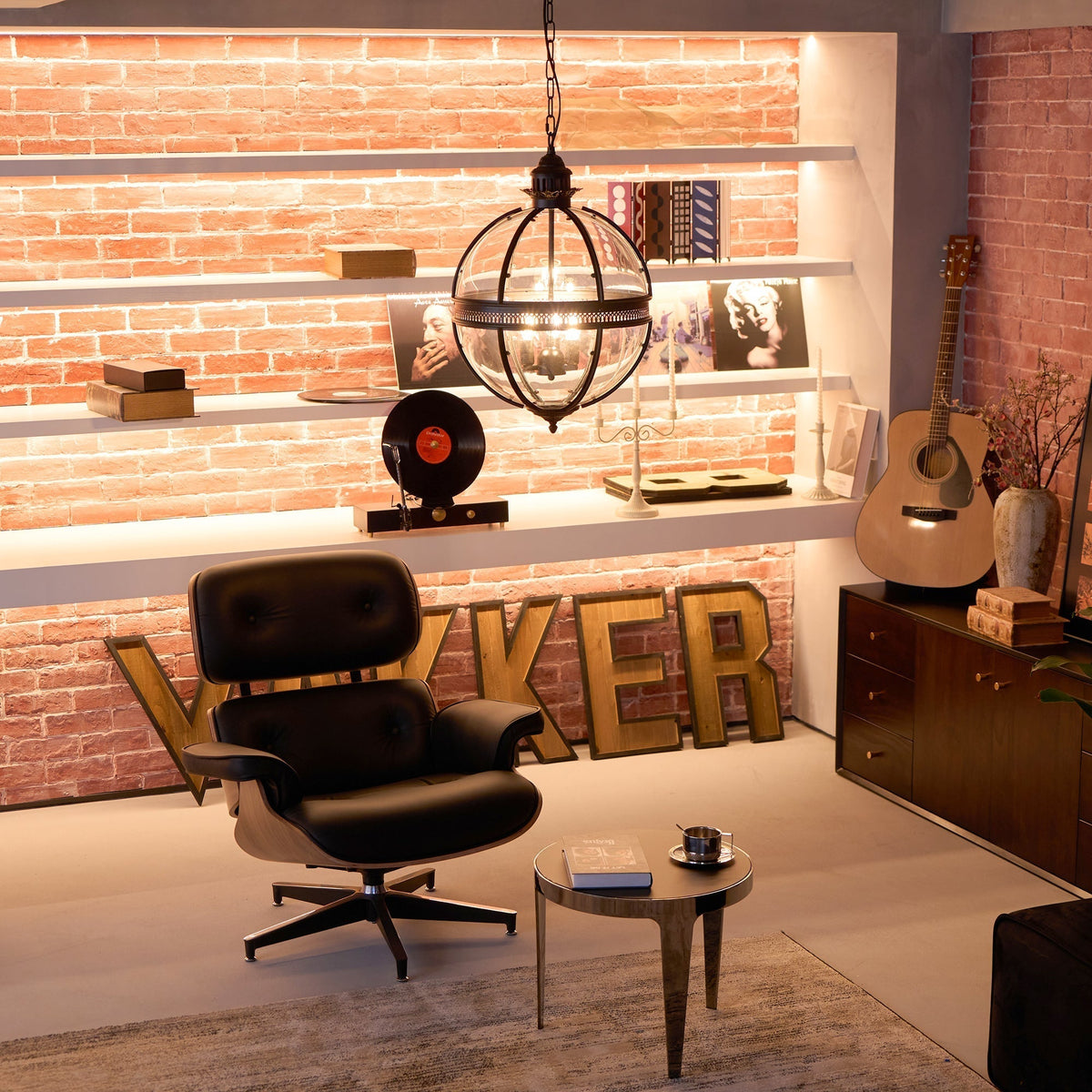 Svelte Suspension en Verre Vintage Industriel