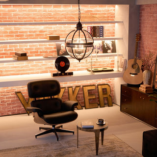Svelte Suspension en Verre Vintage Industriel