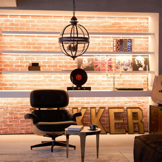 Svelte Suspension en Verre Vintage Industriel