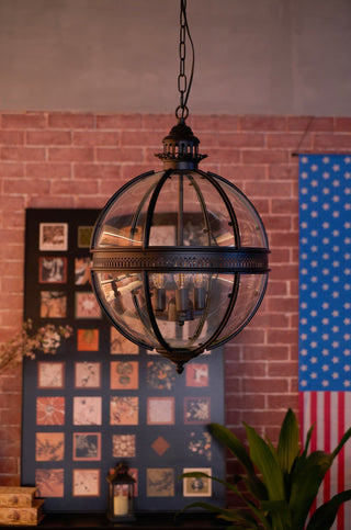 Svelte Suspension en Verre Vintage Industriel