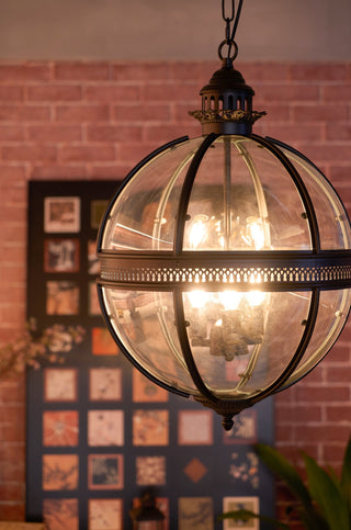 Svelte Suspension en Verre Vintage Industriel