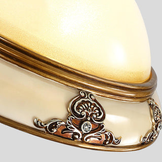 Solara Lampe Plafonnier en Verre Opale Antique Vintage
