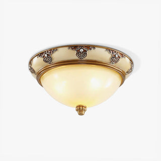 Solara Lampe Plafonnier en Verre Opale Antique Vintage