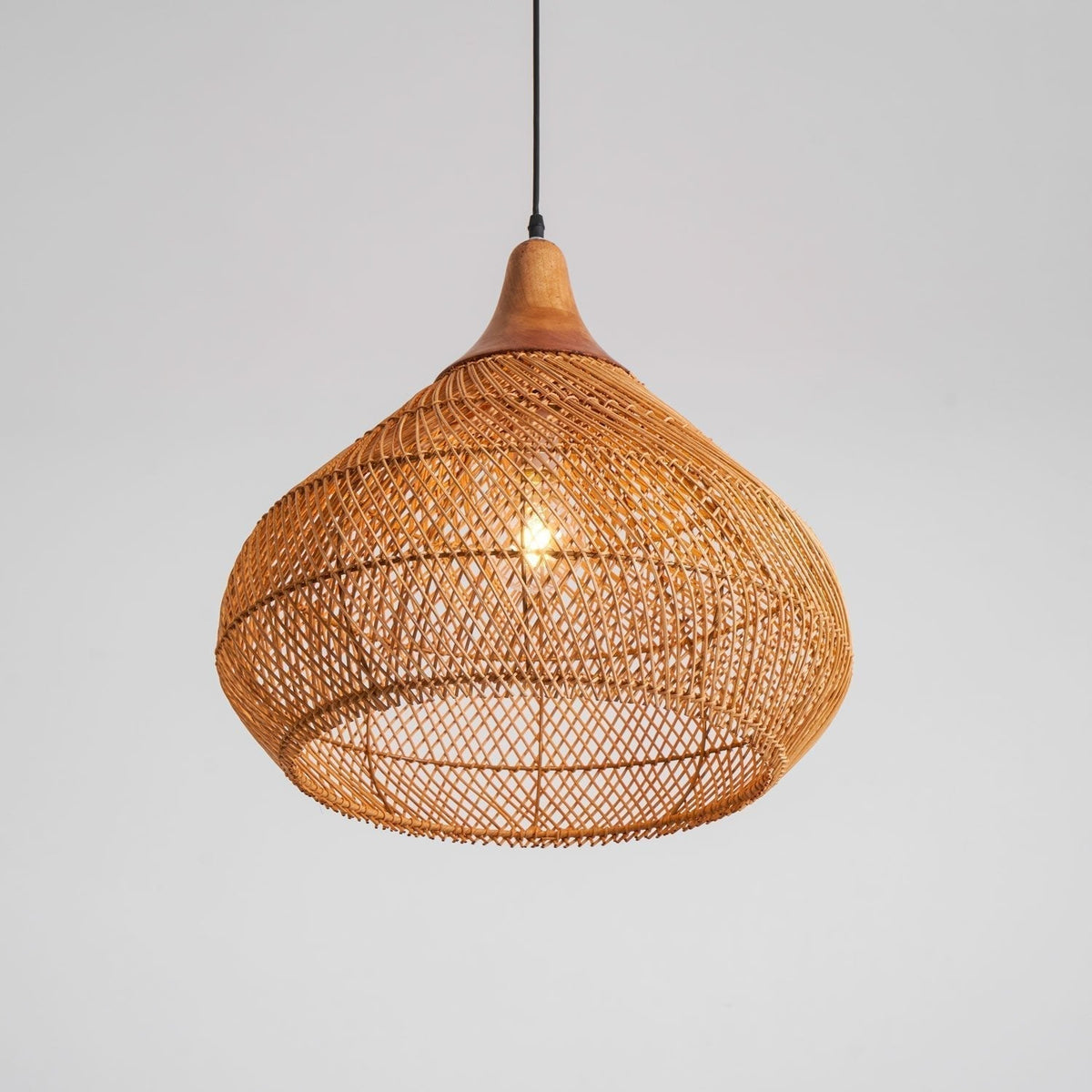 Solavn Lampe suspendue en bois de rotin