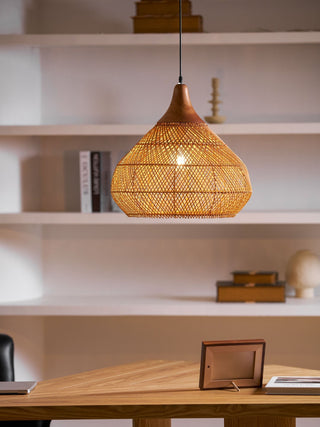Solavn Lampe suspendue en bois de rotin