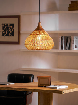 Solavn Lampe suspendue en bois de rotin
