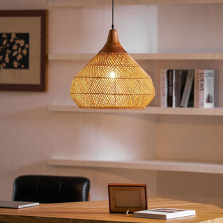 Solavn Lampe suspendue en bois de rotin