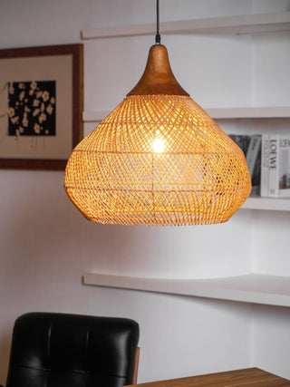 Solavn Lampe suspendue en bois de rotin