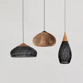 Evelyn Suspension en Rotin Tressé pour Salon