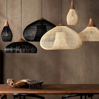 Evelyn Suspension en Rotin Tressé pour Salon