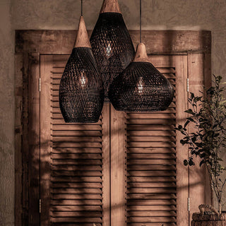 Evelyn Suspension en Rotin Tressé pour Salon